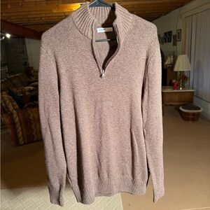 Sonoma Men's Tan Zip-Up Sweater